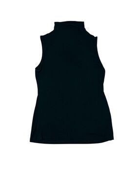 Colori Black High Neck Fitted Sleeveless Top Fits Like A Small Minimalist Cute